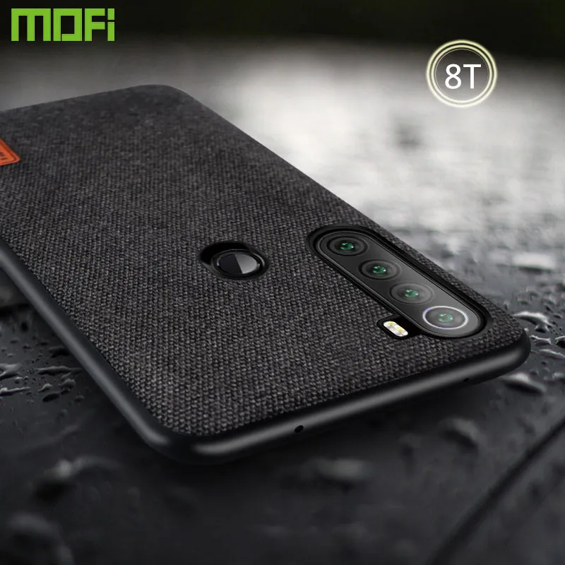 

For Xiaomi Redmi Note 8T Case Cover MOFi Case For Redmi Note 8T Fabric Silicone Coque Capas Full Protect Business Back Cases