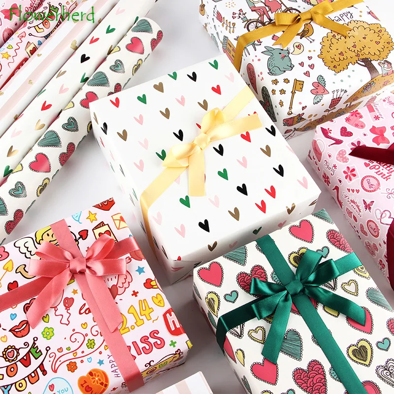 10/5/1pcs Tanabata Valentine's Day Birthday Gift Wrapping Paper DIY Love Heart Flower Packaging Wedding Companion Souvenir Paper
10/5/1pcs Tanabata Valentine's Day Birthday Gift Wrapping Paper DIY Love Heart Flower Packaging Wedding Companion Souvenir Paper