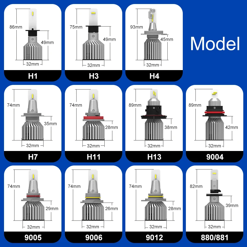 EURS H1 LED Headlight H4 H7 LED Car Light 6000k H3 H11 HB5 9005 880/881 60W 8000lm 6500K Auto Headlamp Fog Light Bulbs C319 12V
EURS H1 LED Headlight H4 H7 LED Car Light 6000k H3 H11 HB5 9005 880/881 60W 8000lm 6500K Auto Headlamp Fog Light Bulbs C319 12V
