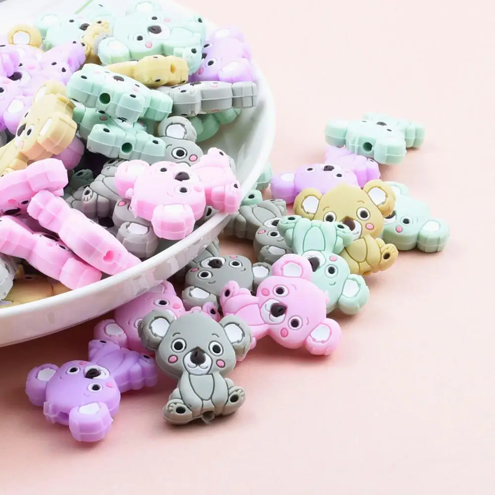 20pcs Silicone Beads Mini Koala Food Grade Baby Teething Nursing Necklace Silicone Teether Beads DIY Pacifier Chain Gift
20pcs Silicone Beads Mini Koala Food Grade Baby Teething Nursing Necklace Silicone Teether Beads DIY Pacifier Chain Gift
