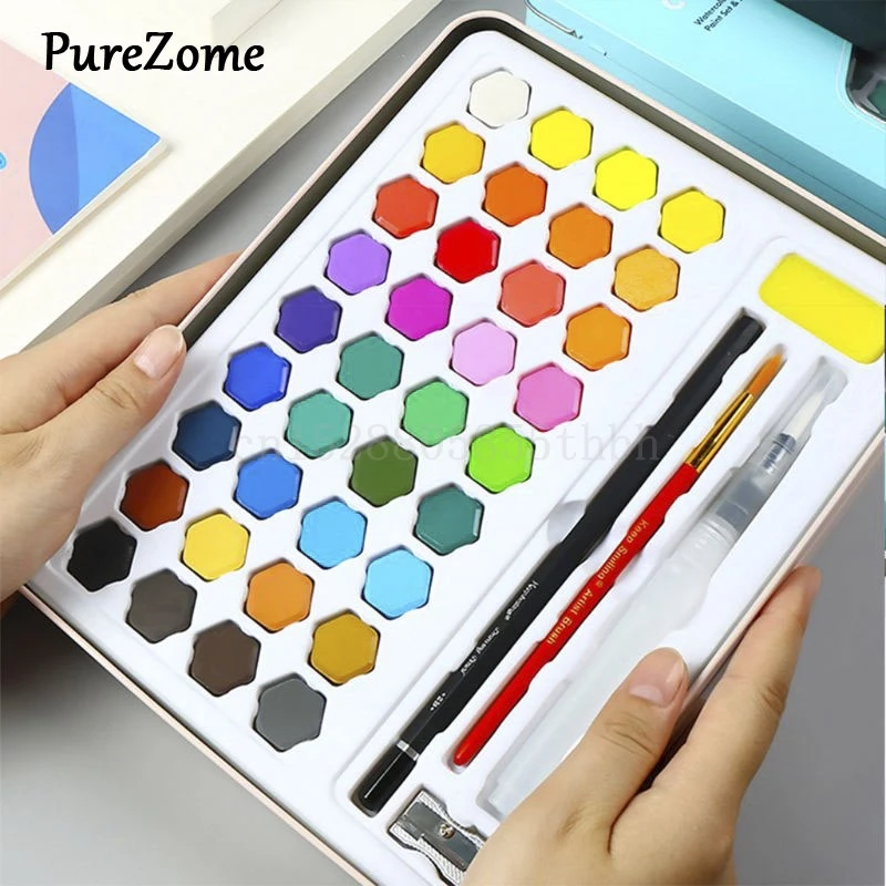 1Box Watercolor Pigment Set 36-Color Watercolor Paint Student Hand-painted Portable Painting Set Iron Box Water Color Art Suppli
1Box Watercolor Pigment Set 36-Color Watercolor Paint Student Hand-painted Portable Painting Set Iron Box Water Color Art Suppli