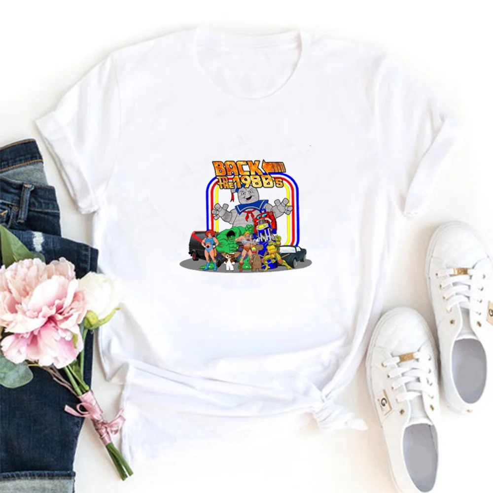 Back 1980s T-shirt Women Funny Cartoons Graphics Camiseta Mujer Fcasual Loose Cotton T Shirts Harajuku Tshirt for Women Tops
Back 1980s T-shirt Women Funny Cartoons Graphics Camiseta Mujer Fcasual Loose Cotton T Shirts Harajuku Tshirt for Women Tops