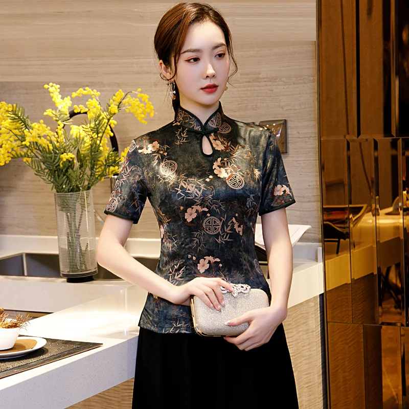 Plus Size Women's Shirt Tops Vintage Chinese style Short Sleeve Cheongsam Summer Lady Blouse Handmade Button Qipao Dress S-5XL
Plus Size Women's Shirt Tops Vintage Chinese style Short Sleeve Cheongsam Summer Lady Blouse Handmade Button Qipao Dress S-5XL