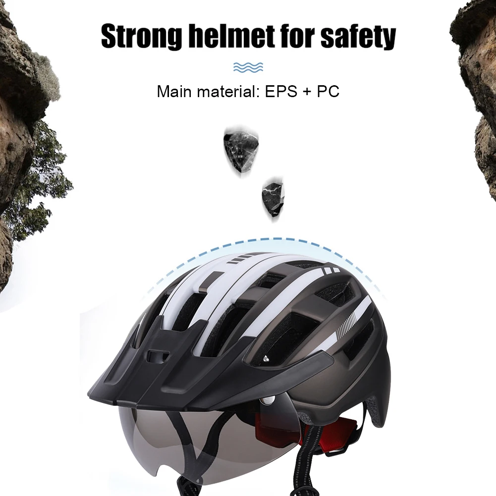 Mountain Bike Riding Helmet with USB Charging LED Tail Light Goggles Integrated-Molded Road Cycling Safety Protection Helmets
Mountain Bike Riding Helmet with USB Charging LED Tail Light Goggles Integrated-Molded Road Cycling Safety Protection Helmets