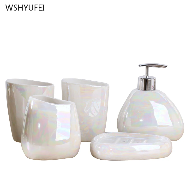 Aurora simple dumb white ceramic bathroom accessories set washing tool bottle mouth cup soap toothbrush holder household items
Aurora simple dumb white ceramic bathroom accessories set washing tool bottle mouth cup soap toothbrush holder household items