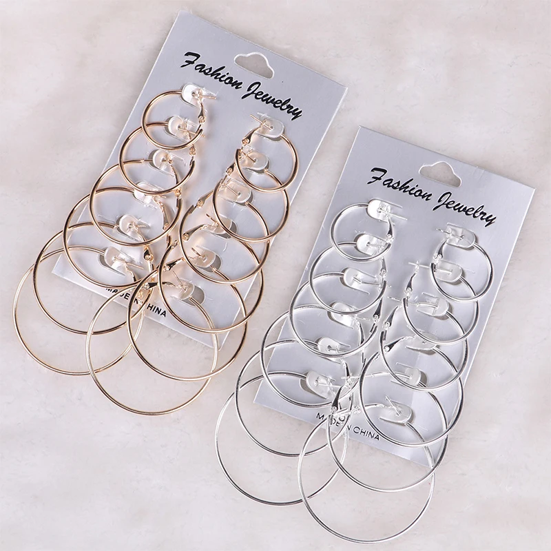 6Pcs Earrings Hoops Small Set For Women Big Circle Fashion Vintage Jewelry Combinations Unusual Gifts Gold Loop Hanging Earring
6Pcs Earrings Hoops Small Set For Women Big Circle Fashion Vintage Jewelry Combinations Unusual Gifts Gold Loop Hanging Earring