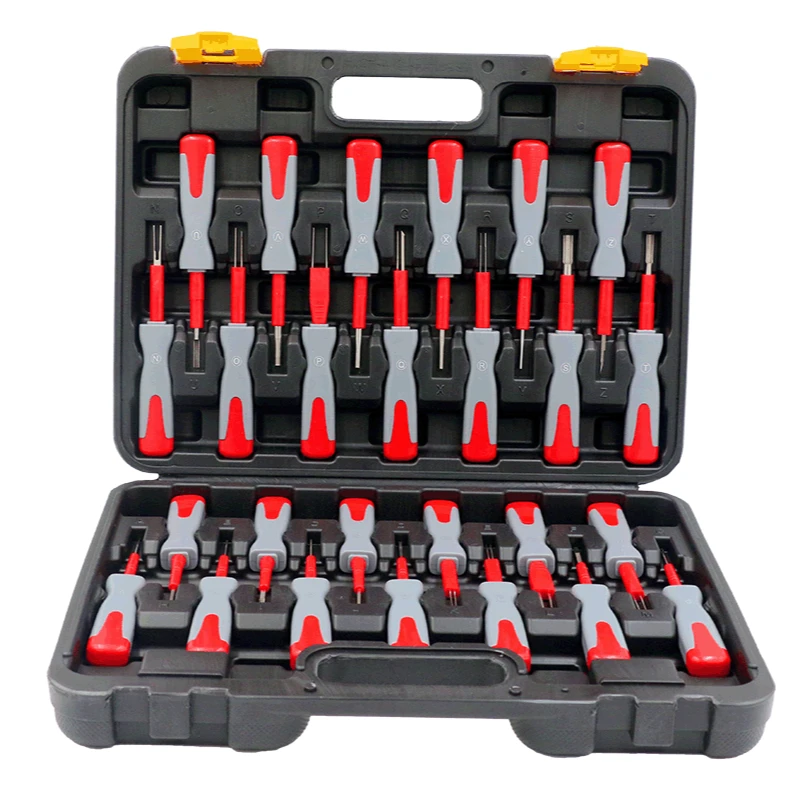 26-piece set of terminal remover pin ejector car harness plug disassembly unlocking tool audio navigation repair
26-piece set of terminal remover pin ejector car harness plug disassembly unlocking tool audio navigation repair