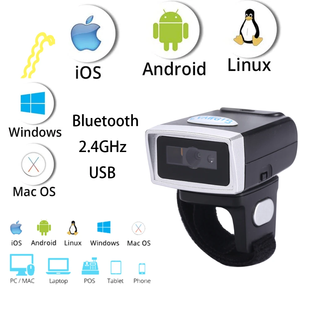 Модернизированный сканер штрих-кода EVAWGIB 2D Ring Bluetooth, USB проводной и 2,4G беспроводной и Bluetooth портативный мини-сканер штрих-кода D 2D QR
Модернизированный сканер штрих-кода EVAWGIB 2D Ring Bluetooth, USB проводной и 2,4G беспроводной и Bluetooth портативный мини-сканер штрих-кода D 2D QR