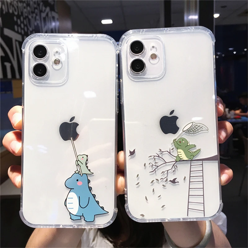 Transparent Shockproof Phone Case For iPhone 12 11 Pro Max 7 8 Plus XS Max XR X 12 Mini INS Cartoon Dinosaur Soft TPU Back Cover
Transparent Shockproof Phone Case For iPhone 12 11 Pro Max 7 8 Plus XS Max XR X 12 Mini INS Cartoon Dinosaur Soft TPU Back Cover