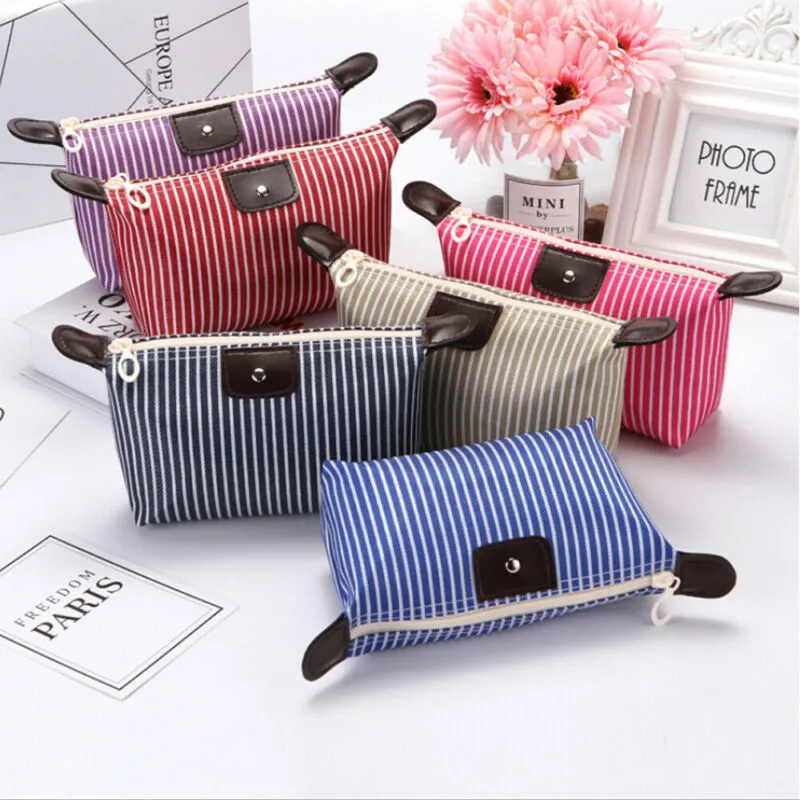 Drop Shipping Korean Style Women Beauty Small Cosmetic Bag Striped Organizer Portable Travel Makeup Bag Toiletry Pouch 6 Colors
Drop Shipping Korean Style Women Beauty Small Cosmetic Bag Striped Organizer Portable Travel Makeup Bag Toiletry Pouch 6 Colors