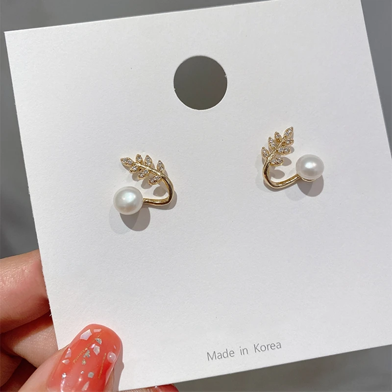 MENGJIQIAO New Cute Elegant Pearl Leaves Stud Earrings For Women Girls Trendy Delicate Zircon Oorbellen Jewelry Gifts
MENGJIQIAO New Cute Elegant Pearl Leaves Stud Earrings For Women Girls Trendy Delicate Zircon Oorbellen Jewelry Gifts