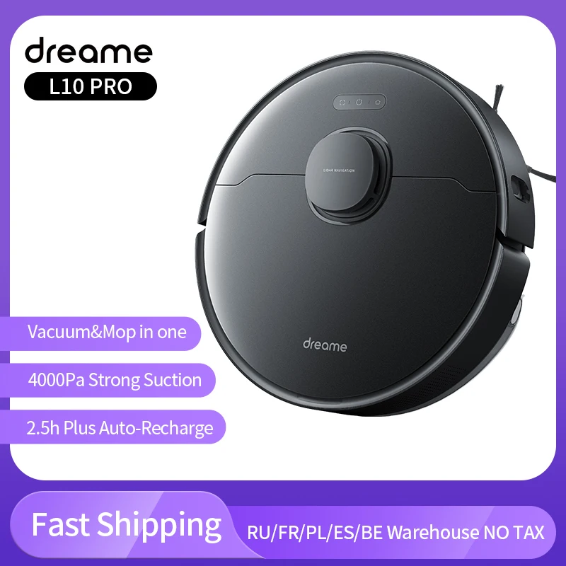 Dreame Bot L10 Pro Robot Vacuum Cleaner For Home Superb LiDAR Navigation 4000Pa Suction 150mins Auto Charge Electric Water Tank
Dreame Bot L10 Pro Robot Vacuum Cleaner For Home Superb LiDAR Navigation 4000Pa Suction 150mins Auto Charge Electric Water Tank
