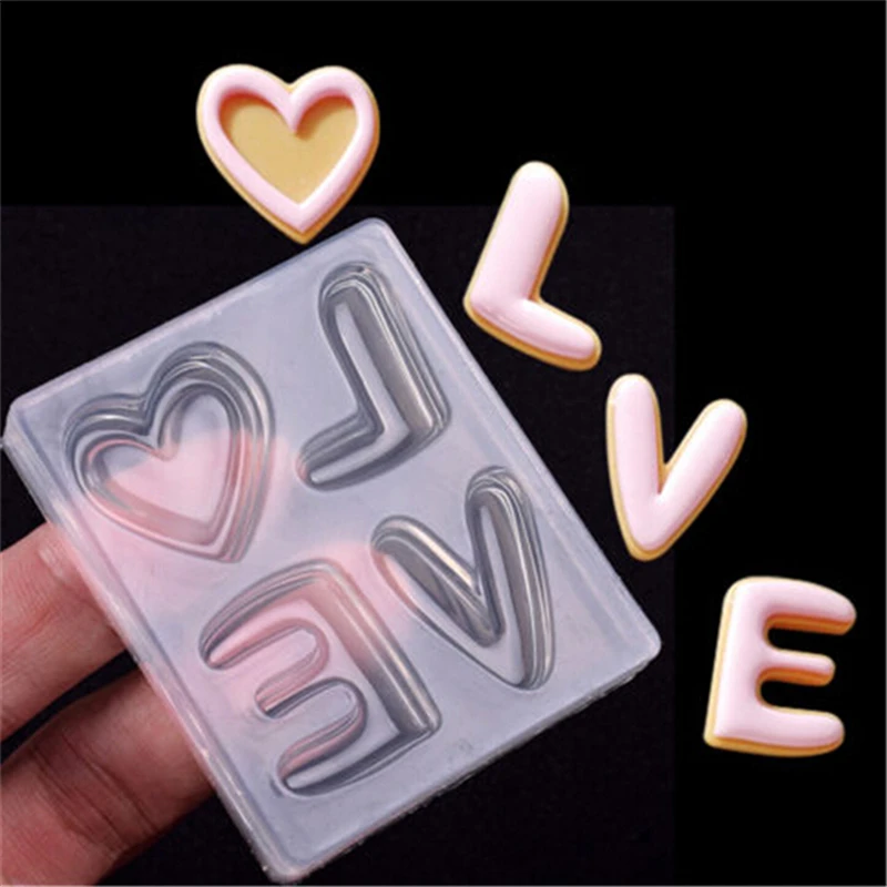 Transparent Love Letters Form Silicone Cake Mold Chocolate Fondant Moulds Baking DIY Party Cake Decorating Baking Tools
Transparent Love Letters Form Silicone Cake Mold Chocolate Fondant Moulds Baking DIY Party Cake Decorating Baking Tools