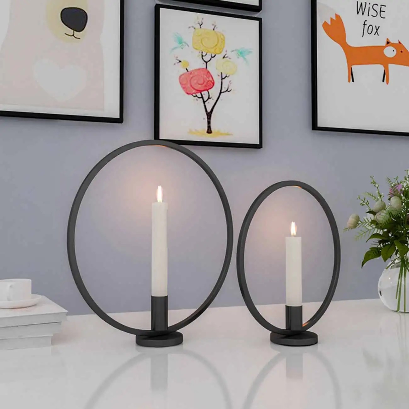 Metal Candle Holder Round Iron Candlestick Candle Rack For Home Christmas Festival Wedding Party Centerpiece Decoration
Metal Candle Holder Round Iron Candlestick Candle Rack For Home Christmas Festival Wedding Party Centerpiece Decoration