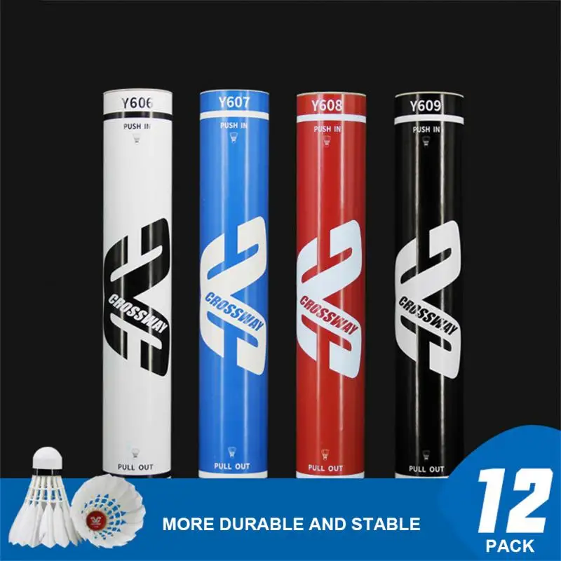 

12pcs Badminton FF-12 Super Stable And Durable Beginner Training Competition With Duck Feather Ball