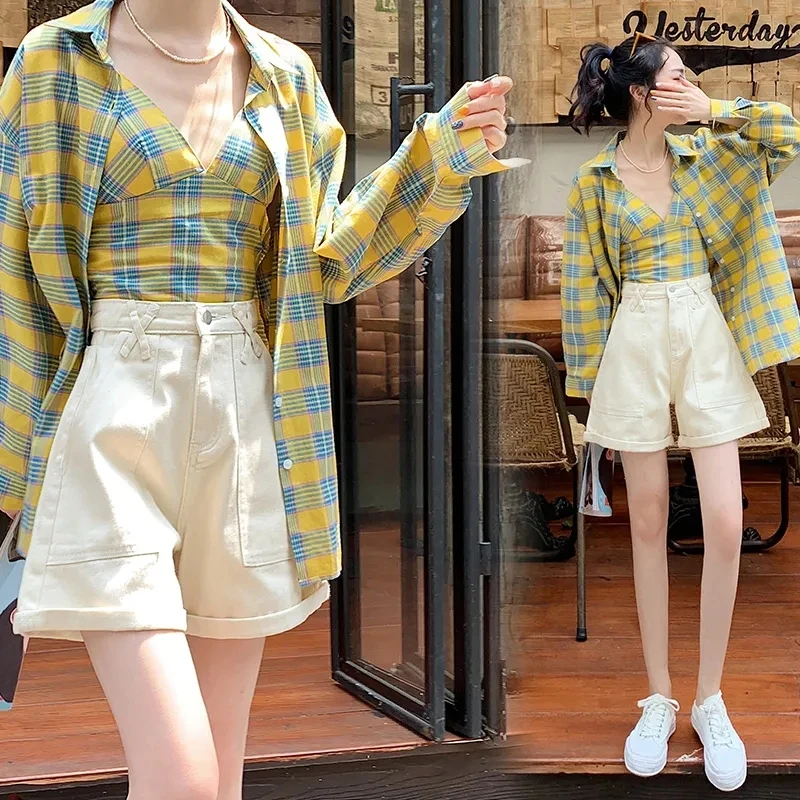 Casual High Waist Shorts Jeans White Wide Leg Women's Denim Shorts y2k Baggy Short Pants Female Streetwear Summer Oversize New
Casual High Waist Shorts Jeans White Wide Leg Women's Denim Shorts y2k Baggy Short Pants Female Streetwear Summer Oversize New