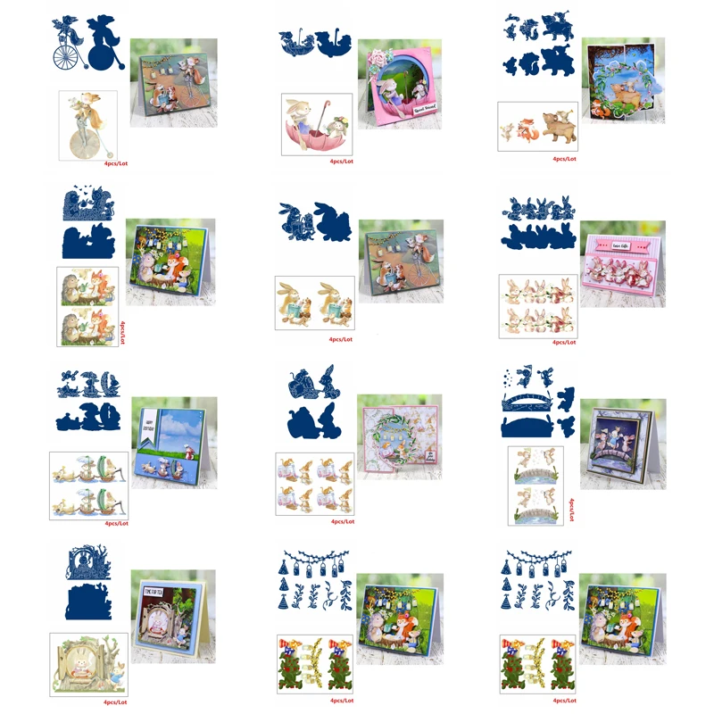 Fox Bunny Umbrella die cuts Pinewood Party Collection Metal Cutting Dies and Coordinating Papers for DIY Scrapbooking Crafts
Fox Bunny Umbrella die cuts Pinewood Party Collection Metal Cutting Dies and Coordinating Papers for DIY Scrapbooking Crafts