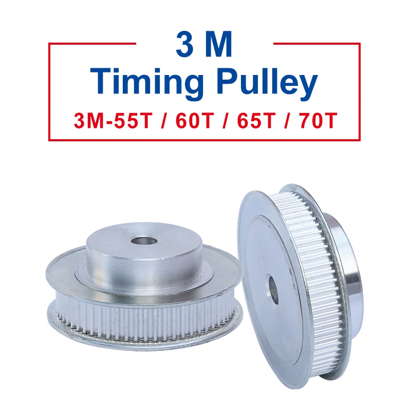 Timing Pulley 3M-55T/60T/65T/70T Aluminum Material Belt Pulley Process Hole 6/10mm Slot Width 11mm For Width 10mm 3M-Timing Belt
Timing Pulley 3M-55T/60T/65T/70T Aluminum Material Belt Pulley Process Hole 6/10mm Slot Width 11mm For Width 10mm 3M-Timing Belt