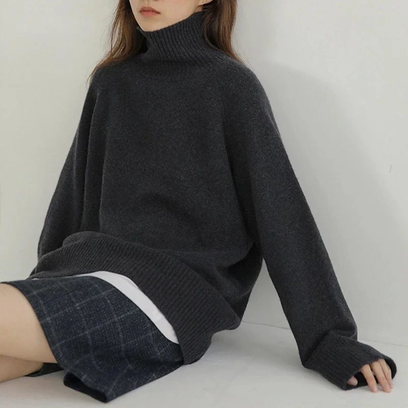 2021 Winter Outwear Lazy Oaf Female Jumpers Turtle Neck Cashmere Sweater Women Korean Style Solid Loose Warm Knitted Pullover
2021 Winter Outwear Lazy Oaf Female Jumpers Turtle Neck Cashmere Sweater Women Korean Style Solid Loose Warm Knitted Pullover