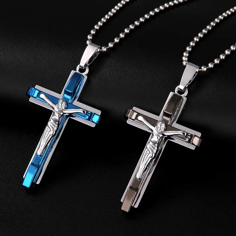 Multilayer Gold Black Color INRI Jesus Cross Pendant Necklace Women Stainless Steel Crucifix Link Chain Necklace Jewelry
Multilayer Gold Black Color INRI Jesus Cross Pendant Necklace Women Stainless Steel Crucifix Link Chain Necklace Jewelry