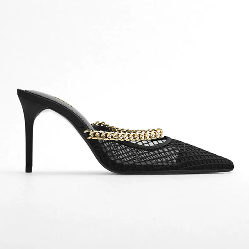 Women Slippers Slip On Slides Fashion Mule Shoes Breathable Black Hollow Mesh High Heel Shoes sandals mujer Slipper
Women Slippers Slip On Slides Fashion Mule Shoes Breathable Black Hollow Mesh High Heel Shoes sandals mujer Slipper