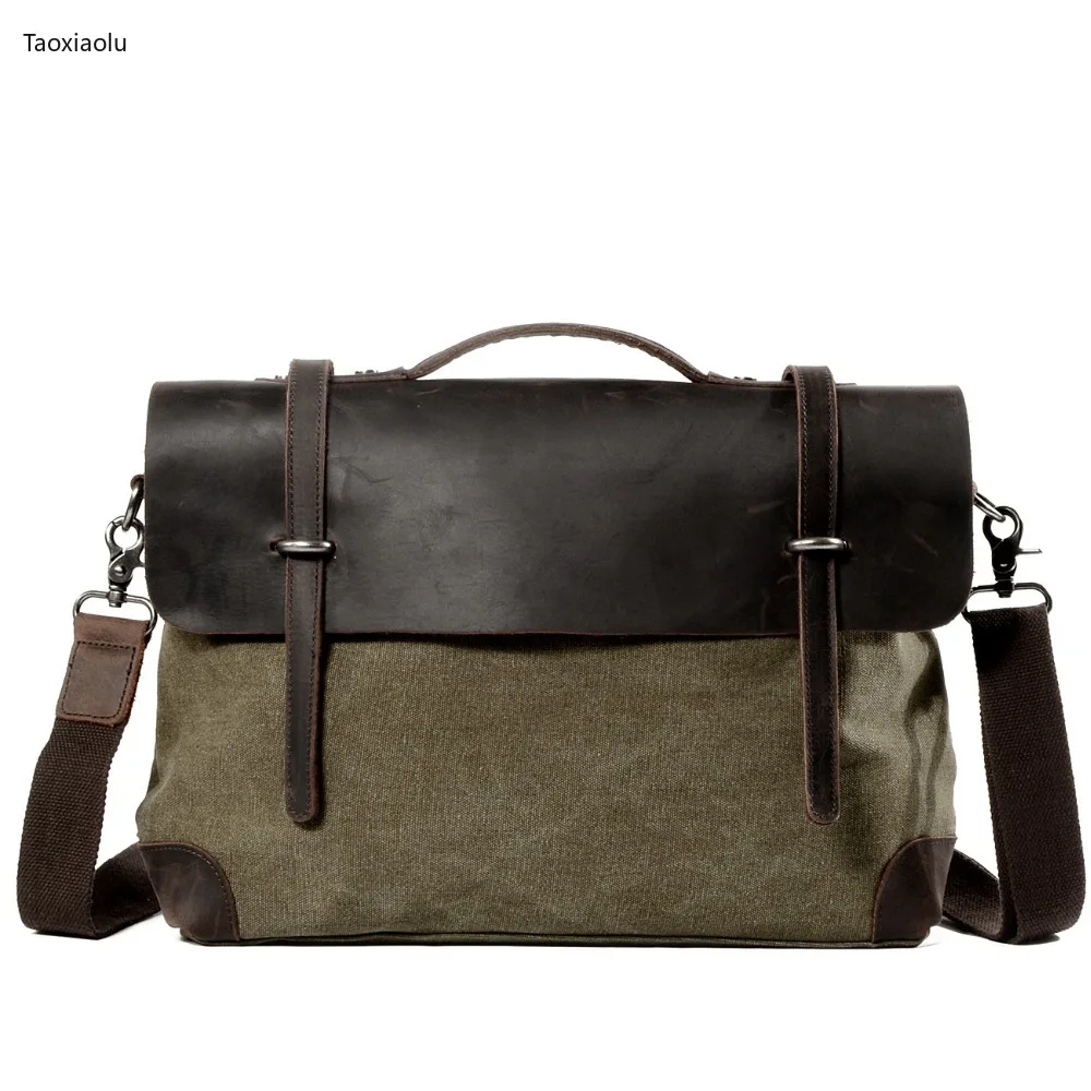 Man Cowhide Crazy Match Canvas Single Package Male Package Business Affairs Leisure Time Portable Oblique Satchel Briefcase
Man Cowhide Crazy Match Canvas Single Package Male Package Business Affairs Leisure Time Portable Oblique Satchel Briefcase