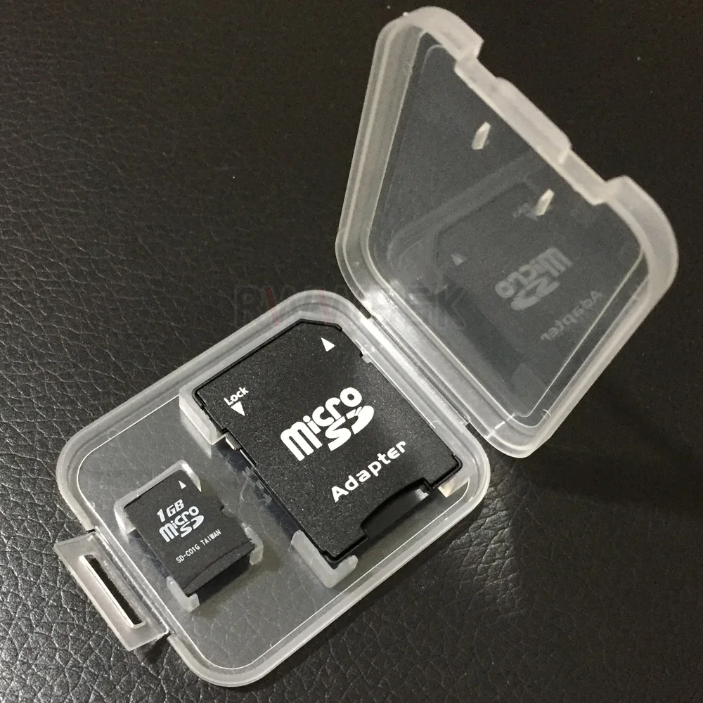 2in1 MicroSD карты памяти SDHC карта SDXC прозрачный Пластик ящик для хранения держатель