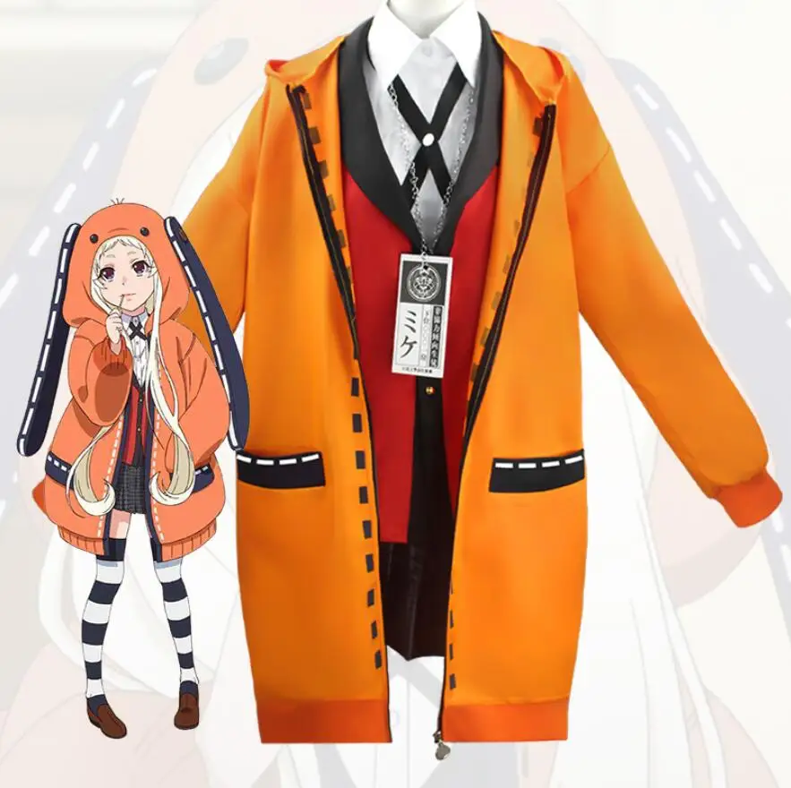Anime Kakegurui Cosplay Costume rabbit jacket Runa Yomotsuki School Girl JK Uniform Kirari Jabami Yumeko Halloween Dress Women
Anime Kakegurui Cosplay Costume rabbit jacket Runa Yomotsuki School Girl JK Uniform Kirari Jabami Yumeko Halloween Dress Women