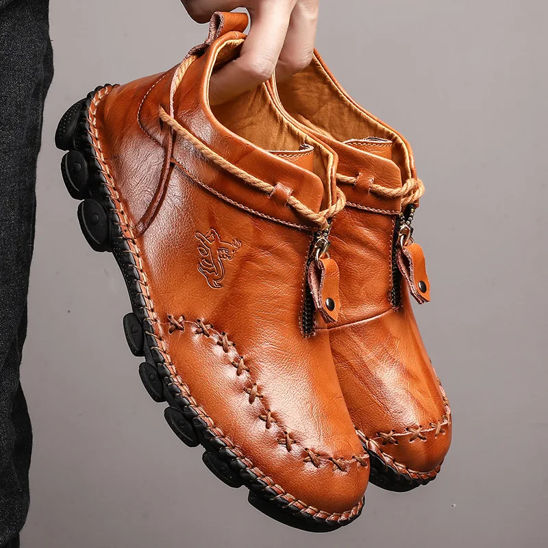 2021 Autumn Men Boots Genuine Leather Martin Boots Winter Shoes Men Work Vintage Outdoor Platform Casual Boots Black Brown
2021 Autumn Men Boots Genuine Leather Martin Boots Winter Shoes Men Work Vintage Outdoor Platform Casual Boots Black Brown
