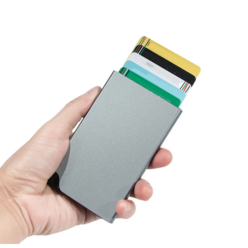 Anti-degaussing Credit Card Holder Aluminum alloy Non-scan Metal Wallet Male Business Card Holder Carteira Masculina Billetera
Anti-degaussing Credit Card Holder Aluminum alloy Non-scan Metal Wallet Male Business Card Holder Carteira Masculina Billetera