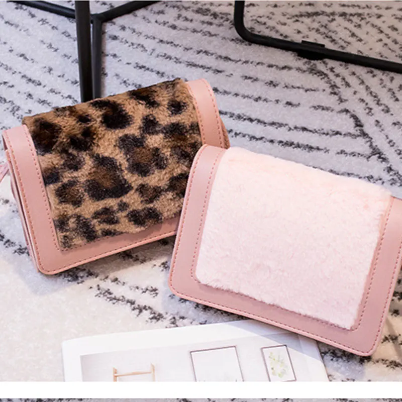 Autumn Winter Women Shoulder Leopard Print Rabbit Fur Luxury Crossbody Messenger Small Square Handbag Party Evening Female Lady
Autumn Winter Women Shoulder Leopard Print Rabbit Fur Luxury Crossbody Messenger Small Square Handbag Party Evening Female Lady
