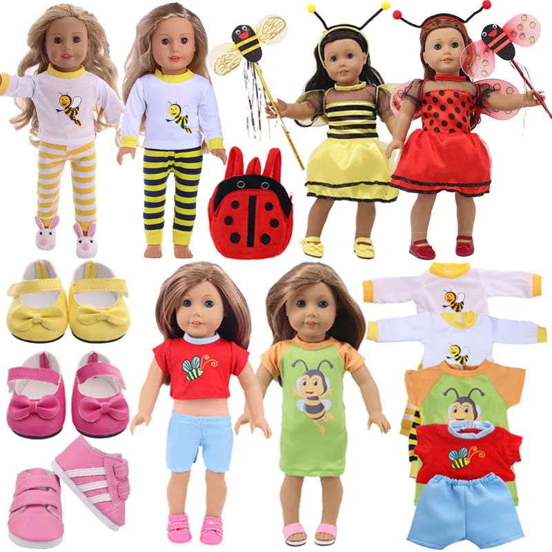 Doll Clothes Shoes Cute Bee Animal Cartoon Clothes For 18 Inch American&43Cm Baby New Born Reborn Girl`s Toy Our Generation DIY
Doll Clothes Shoes Cute Bee Animal Cartoon Clothes For 18 Inch American&43Cm Baby New Born Reborn Girl`s Toy Our Generation DIY