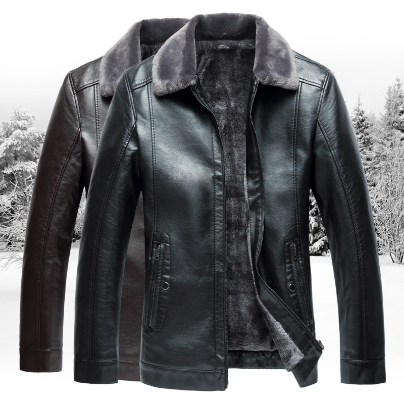 2020 Winter Men's Leather Jacket,fashion Men's Business Jackets,large Size Solid Turn-down Collar Leather Warm L-8XL Black Brown
2020 Winter Men's Leather Jacket,fashion Men's Business Jackets,large Size Solid Turn-down Collar Leather Warm L-8XL Black Brown