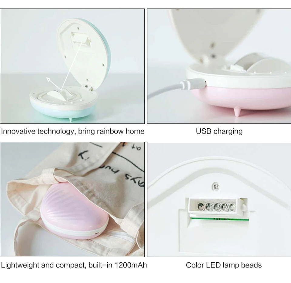 USB Shell Projector Lamp Rainbow Projection Night Light Creative Colorful Atmosphere Lamp Living Room Bedroom Decor Kids Gifts
USB Shell Projector Lamp Rainbow Projection Night Light Creative Colorful Atmosphere Lamp Living Room Bedroom Decor Kids Gifts
