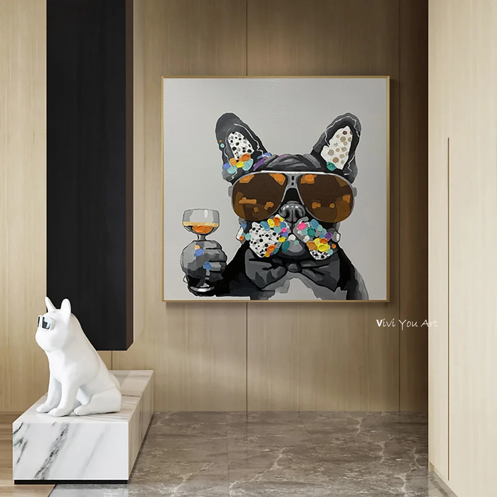 Cartoon Classical Cute Dog Wall Art Canvas Painting Restoring ancient ways Animal Posters Handmade Living Room Pictures Unframed
Cartoon Classical Cute Dog Wall Art Canvas Painting Restoring ancient ways Animal Posters Handmade Living Room Pictures Unframed