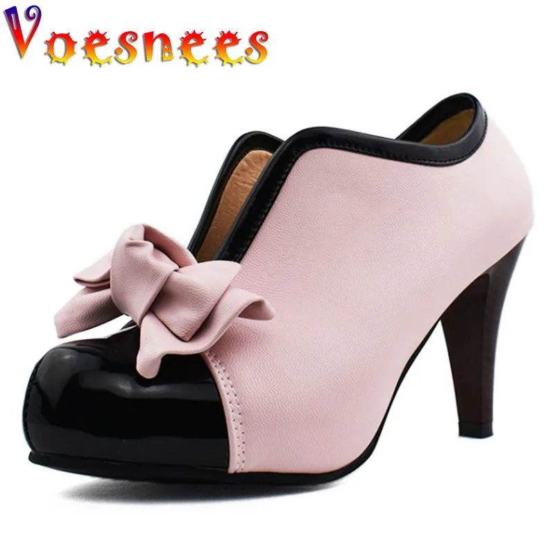 Voesnees Women Boots 2021 New Spring And Autumn Female Stiletto Ankle Boots Round Toe Bow Sweet Patchwork Slip-On Ladies Shoes
Voesnees Women Boots 2021 New Spring And Autumn Female Stiletto Ankle Boots Round Toe Bow Sweet Patchwork Slip-On Ladies Shoes
