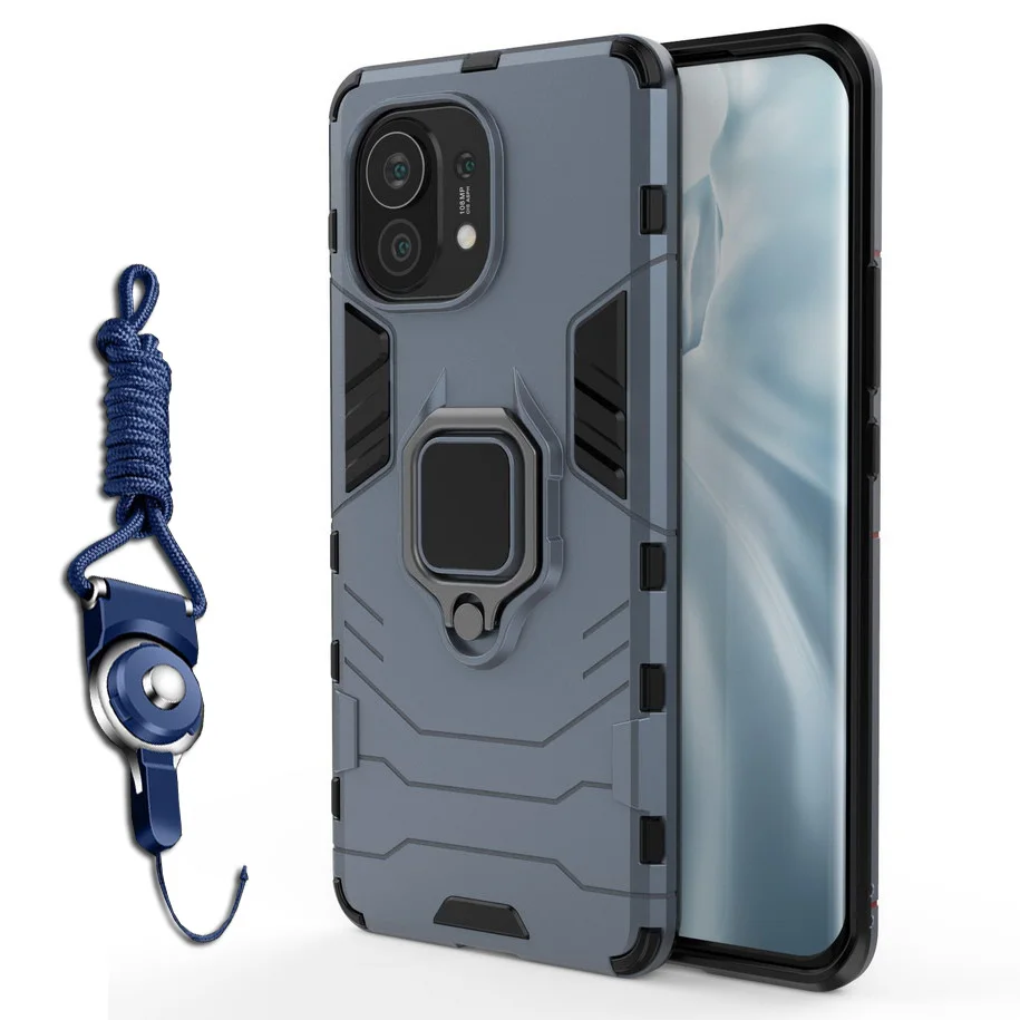 Гибридный армированный чехол с полосой для Xiaomi Mi 11, чехол для Mi 10T Pro, защитный чехол-подставка для телефона xiaomi Mi 10 Ultra mi Note 10 Lite 9