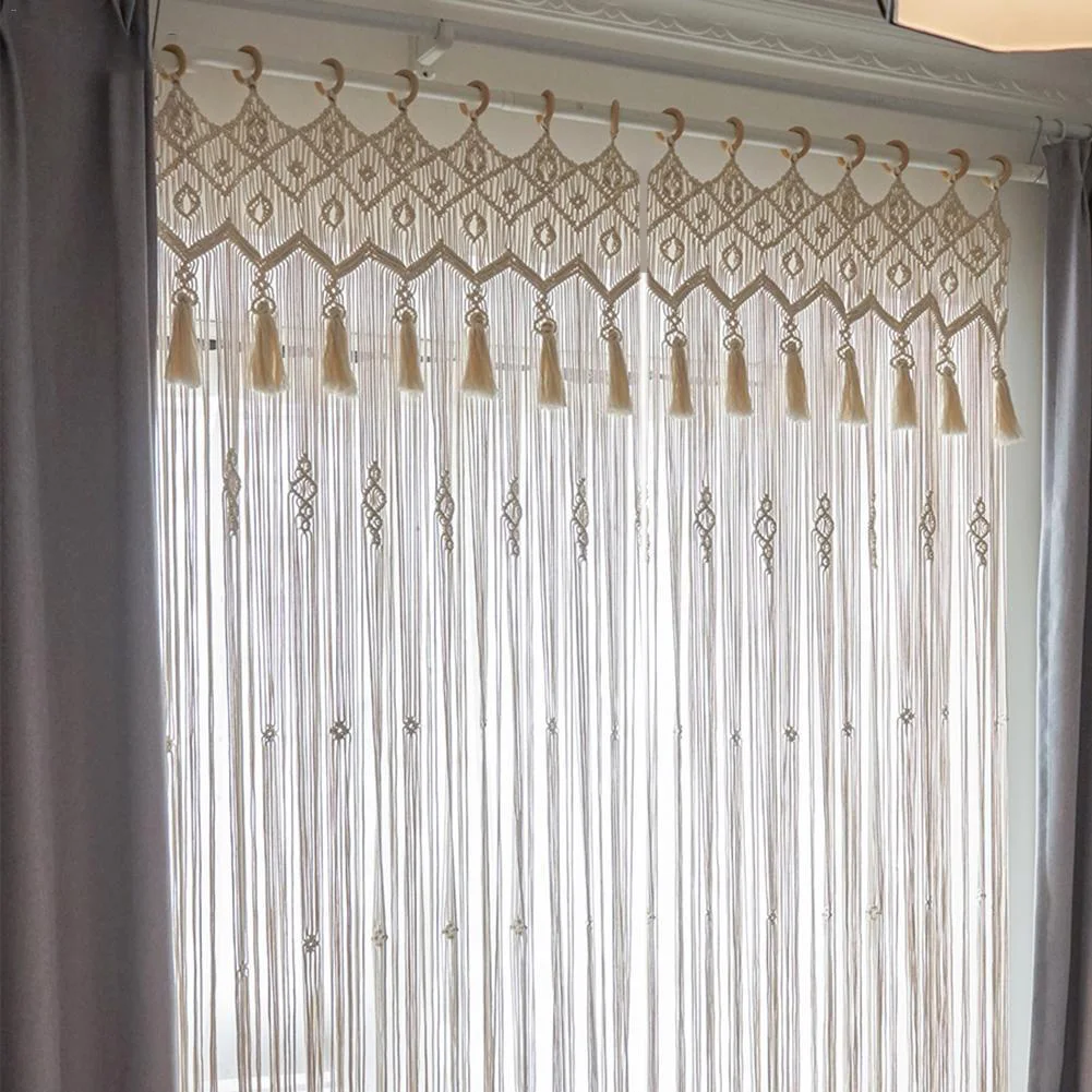 Party Handmade Woven Door Window Home Decor Weddings Macrame Curtain Kitchen Nursery Wall Hanging Crochet Living Room Background
Party Handmade Woven Door Window Home Decor Weddings Macrame Curtain Kitchen Nursery Wall Hanging Crochet Living Room Background