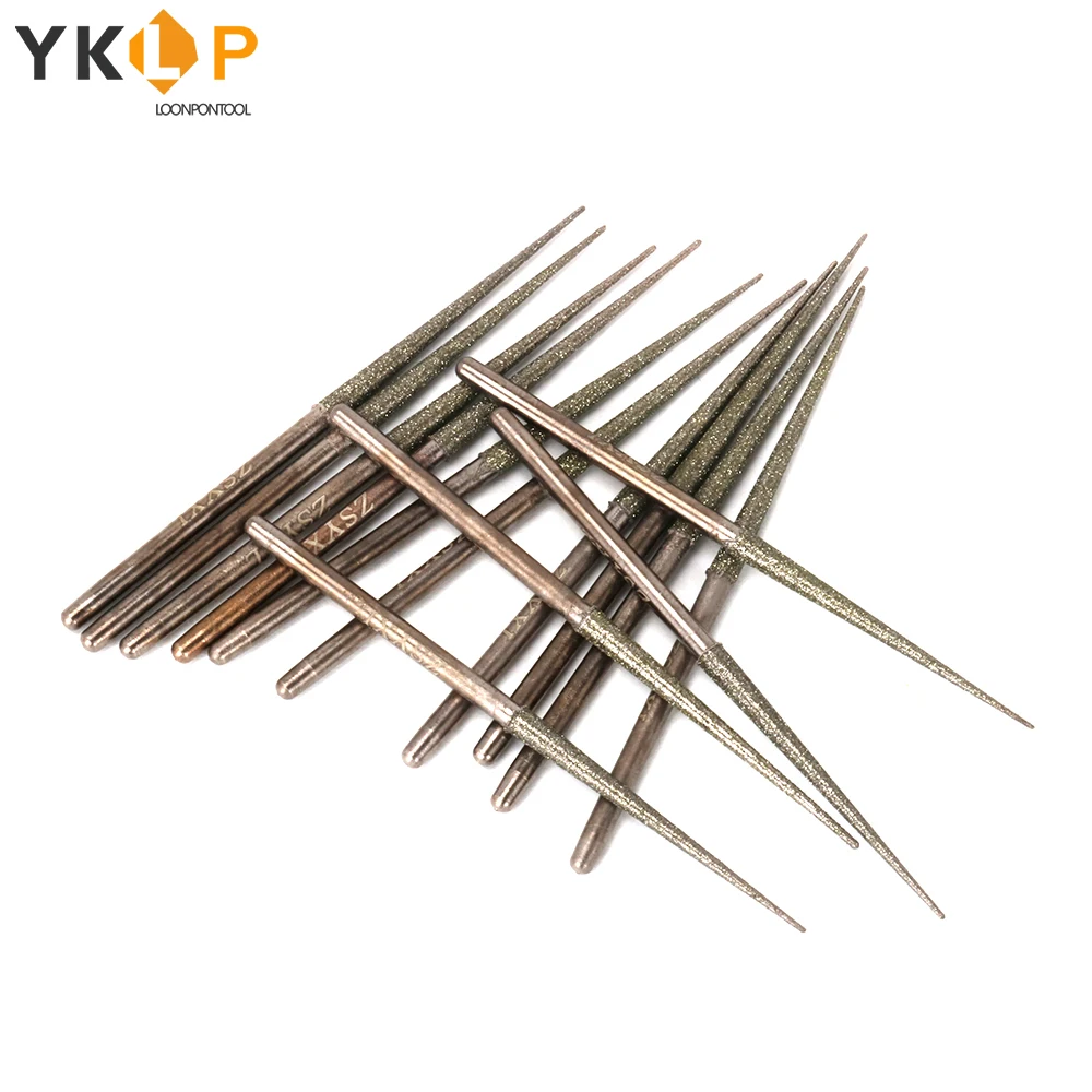 Diamond Needle Bit 2.35mm Diamond Coated Grinding Head Needle Tip Point Burrs for Rotary Tool 15Pcs
Diamond Needle Bit 2.35mm Diamond Coated Grinding Head Needle Tip Point Burrs for Rotary Tool 15Pcs