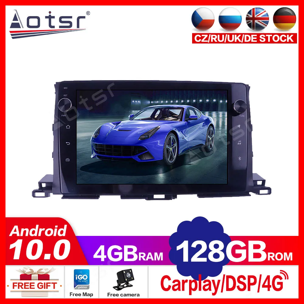 4 + 128G для Toyota Highlander 2015 - 2018 Android 10 Тесла экран Автомобильный мультимедийный плеер GPS навигация авто стерео радио Carplay
4 + 128G для Toyota Highlander 2015 - 2018 Android 10 Тесла экран Автомобильный мультимедийный плеер GPS навигация авто стерео радио Carplay