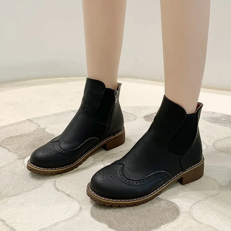 Women Chelsea Boots Winter Booties Ladies Shoes Zipper Ankle Boots Round Head Winter Shoes Women Cowboy Boots for Women Size 43
Women Chelsea Boots Winter Booties Ladies Shoes Zipper Ankle Boots Round Head Winter Shoes Women Cowboy Boots for Women Size 43