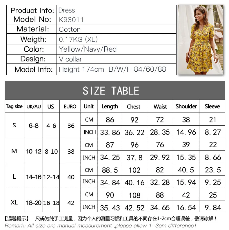 Women Short Sleeve Dress V Neck Print Summer Short Dress Party Bandage Beach Dress
Women Short Sleeve Dress V Neck Print Summer Short Dress Party Bandage Beach Dress