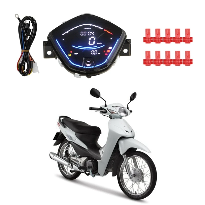 Для Honda Wave110 Wave110Rs 110Rs цифровой счетчик Тахометр для мотоцикла цифровой спидометр ЖК-одометр
Для Honda Wave110 Wave110Rs 110Rs цифровой счетчик Тахометр для мотоцикла цифровой спидометр ЖК-одометр