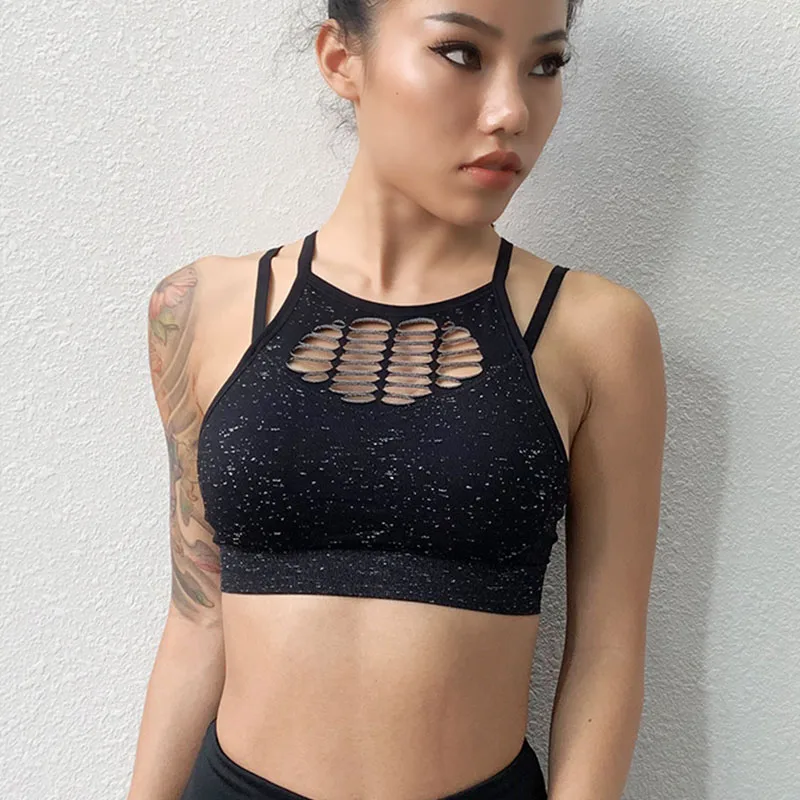 SALSPOR Women Sports Bras Padded Sexy Hollow Out Breathable Brassiere Running Workout Fitness Underwear 
SALSPOR Women Sports Bras Padded Sexy Hollow Out Breathable Brassiere Running Workout Fitness Underwear