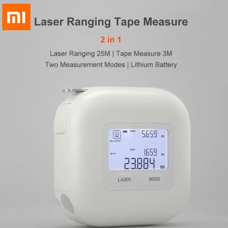Xiaomi AKKU 2 in 1 Digital Laser Measurement Laser rangefinder with LCD display with laser rangefinder measurement tool
Xiaomi AKKU 2 in 1 Digital Laser Measurement Laser rangefinder with LCD display with laser rangefinder measurement tool