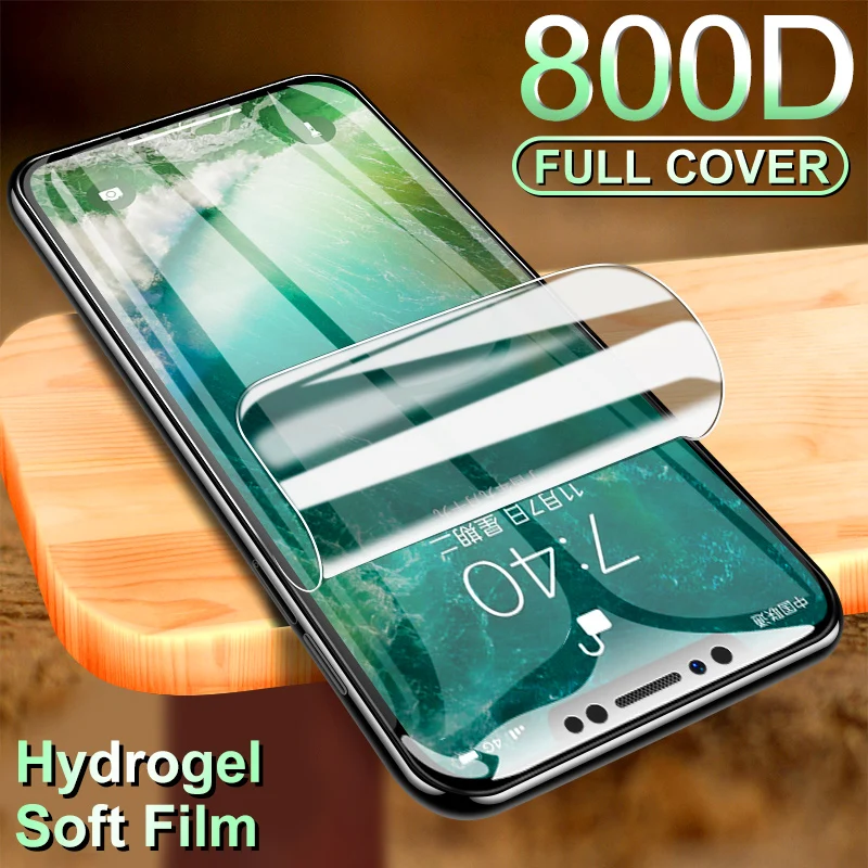 800D Гидрогелевая пленка для iPhone 7 8 6 6s Plus 11 Pro Max защитная X XR XS не стекло|Защитные