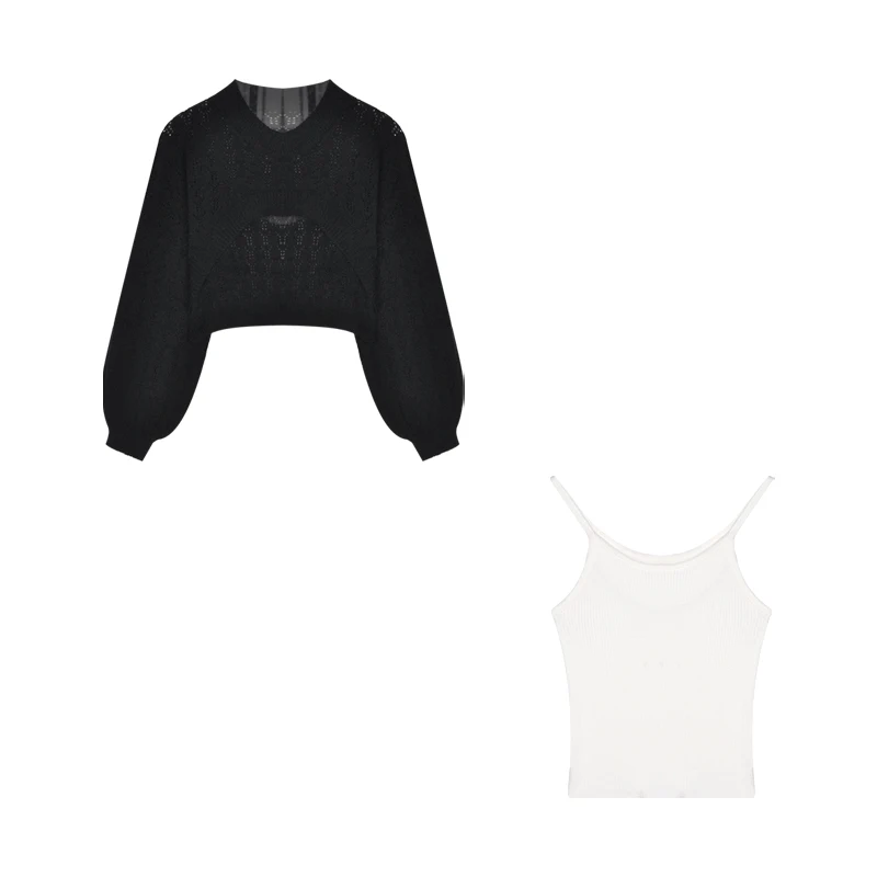 NEW Cutout Pullover Autumn Western Style Korean-style Loose-fit Long-sleeved White Sweater Top Women's Short Style Sweater
NEW Cutout Pullover Autumn Western Style Korean-style Loose-fit Long-sleeved White Sweater Top Women's Short Style Sweater