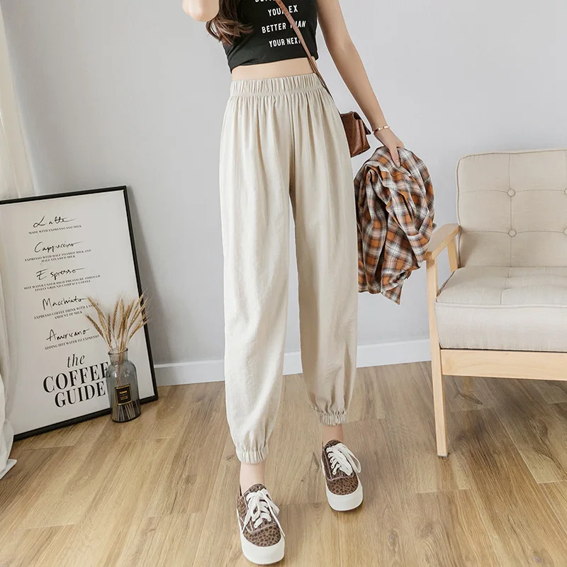 High Quality Graceful Cotton Linen Pants Women Spring High Waist Harem Pants Casual Summer Trousers Loose Women's Pants Bottoms
High Quality Graceful Cotton Linen Pants Women Spring High Waist Harem Pants Casual Summer Trousers Loose Women's Pants Bottoms