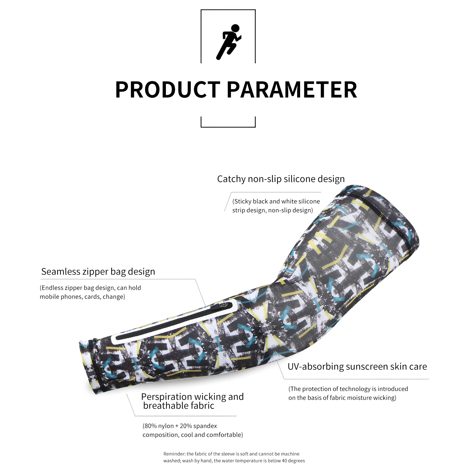 Pocket Sport Compression Sleeve Non-Slip Sport Sleeve with Phone Bag UV Proof Running Sleeve Arm Cooler Arm Cover
Pocket Sport Compression Sleeve Non-Slip Sport Sleeve with Phone Bag UV Proof Running Sleeve Arm Cooler Arm Cover