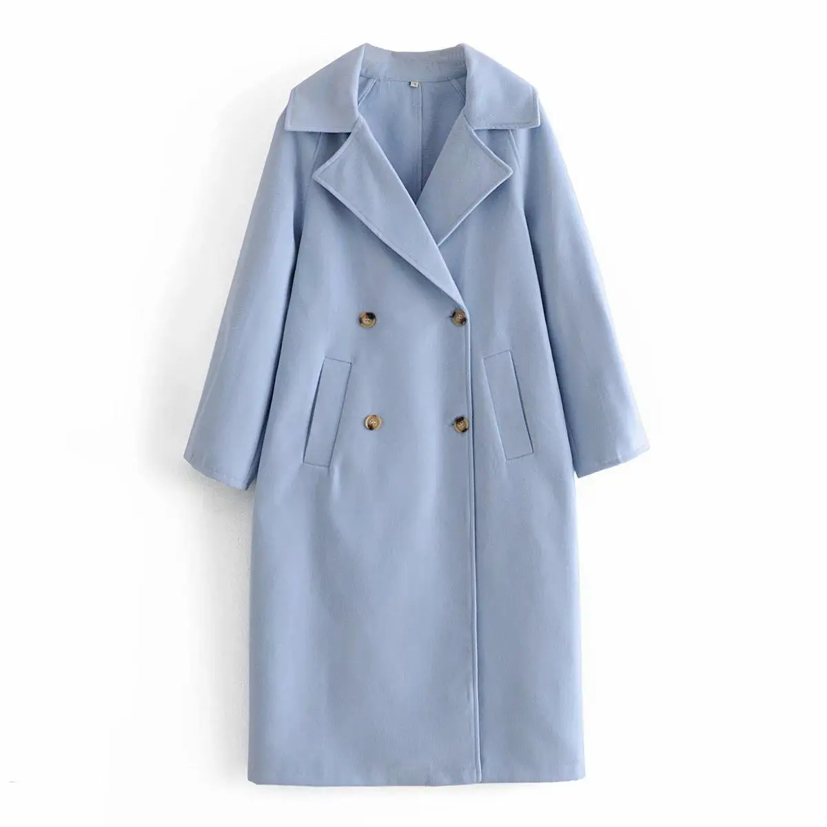 Women 2020 Fashion Double Breasted Loose Woolen Coat Vintage Long Sleeve Side Pockets Female Outerwear Chic Overcoat
Women 2020 Fashion Double Breasted Loose Woolen Coat Vintage Long Sleeve Side Pockets Female Outerwear Chic Overcoat